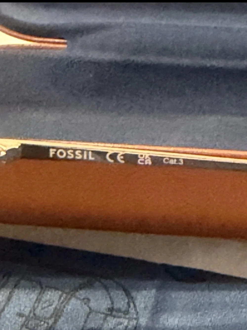 Fossil Tortoiseshell Frame Sunglasses with Black Lenses
